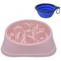 mascota Dog Slow Feeder Bowl, Non Slip Puzzle Bowl - Anti-Gulping Pet Slower Food Feeding Dishes Eco-Friendly Durable Non-Toxic Preventing Choking Healthy Design Bowl for Dog Pet
