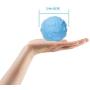 VHOB Interactive Dog Toy Ball Floating Bouncing Outdoor Sports, 2.4'' Medium Solid Natural Rubber Pet Toys Dog Gift,DB420 Blue
