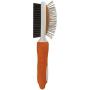 Wahl Premium Pet Double Sided Medium Pin Bristle Brush, Ergonomic Brush with Ergonomic Rubber Grips for Comfortable Brushing and Finishing Coats of Dogs and Cats – Model 858413