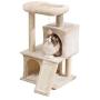 Sanfant New Designed Style Cat Tree with Slide Two Condos Pole Covered Sissal Rope 33 Inch