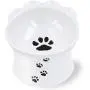 Frewinky Cat Bowl,Ceramic Cat Bowls Anti Vomiting,Raised Cat Food Bowl for Flat Cats and Small Dogs,Tilted Elevated Cat-Bowl Protect Pets Spine,No Whisker Fatigue