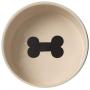 PetRageous 10001 Vintage Stoneware Dog Water Bowl with 2-Cup Capacity 5-Inch Diameter by 2-Inch Tall Great for Small and Medium Sized Dogs and Cats, Black and Natural