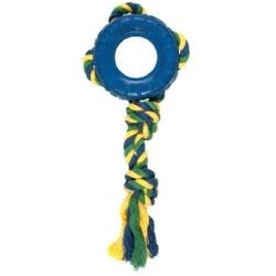 Boss Pet Chomper Tredz Tire Tug and Toss for Pets, Medium, Assorted Colors
