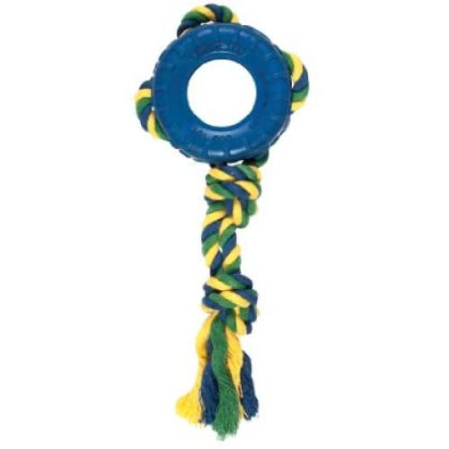 Boss Pet Chomper Tredz Tire Tug and Toss for Pets, Medium, Assorted Colors
