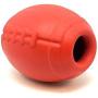 MKB by SodaPup - Natural Rubber Football Shaped Chew Toy - Treat Dispenser - Made in USA - for Heavy Chewers - Brown - Large