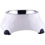 Super Design Dog Cat Bowls Melamine Stand Stainless Steel Pet Bowls for Small Medium Large Dogs and Cats