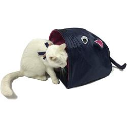 Oliwis Pet Cat Kitty Sleeping House Bed Portable Cat Tent Tunnel Interactive Play Toy
