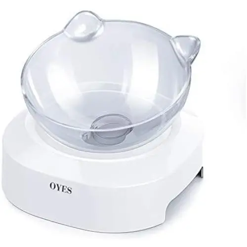 Elevated cat Bowls,15°Tilted Raised Cat Food and Water Bowl Pet Feeder Bowls for Cat and Small Dog (Single Bowl) Elevated cat Bowls,15°Tilted Raised Cat Food and Water Bowl Pet Feeder Bowls for Cat and Small Dog (Single Bowl)
