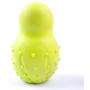 Kuntrona Non-Toxic Bowling Shaped Bell Soft Rubber Dog Chew Toys Blue Rose Green