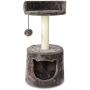ASPCA Deluxe Cat Condo & Hammock with Swat Toy, Wood Brown