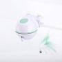 DSstyles Pet Feather Toy,USB Electronic Ball Cat Toy Electric Funny Cat Stick with Clamp
