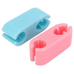 eecoo 2pcs Silicone Pet Selfie Clip Dog Cat Photographing Props Attract Attention Take Photos Training Tool(Blue/Pink)