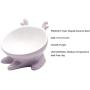 FENLEFU Raised Ceramic Cat Food Bowl FDA Food Grade Testing Certification (Purple)