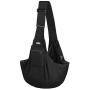 MOSISO Dog Cat Carrier Sling Bag, Pet Carrier Tote Pouch Bag Hands Free Adjustable Strap Mesh Soft Carrying Pocket Puppy Travel Shoulder Bag for Puppies Small Dog/Cat for Outdoor Travelling, Black