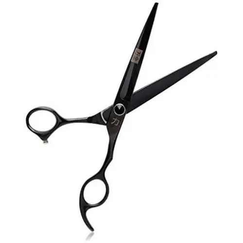ShearsDirect Japanese 440C Titanium Professional Grooming Shear with Ergonomic Handle, 7-Inch, Black ShearsDirect Japanese 440C Titanium Professional Grooming Shear with Ergonomic Handle, 7-Inch, Black