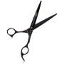 ShearsDirect Japanese 440C Titanium Professional Grooming Shear with Ergonomic Handle, 7-Inch, Black