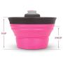 SWEETPET Silicone Measuring Cups for Pet Dog and Cat,3 in 1 Collapsible Sealing Clip for Storage Bag,Pet Food Scoop 1/2 Cup/1 Cup/2 Cup Capacity