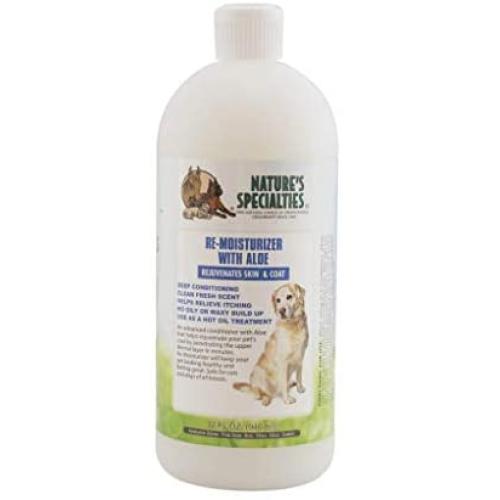 Natures Specialties Re-moisturizer with Aloe Conditioner for Dogs Cats, Non-Toxic Biodegradable