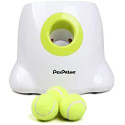 Automatic Ball Launcher Dog Interactive Toy Dog Fetch Toy Pet Ball Thrower Throwing Game 3 Tennis Balls Included Launch Distance 10ft 20ft 30ft - Mini/Maxi