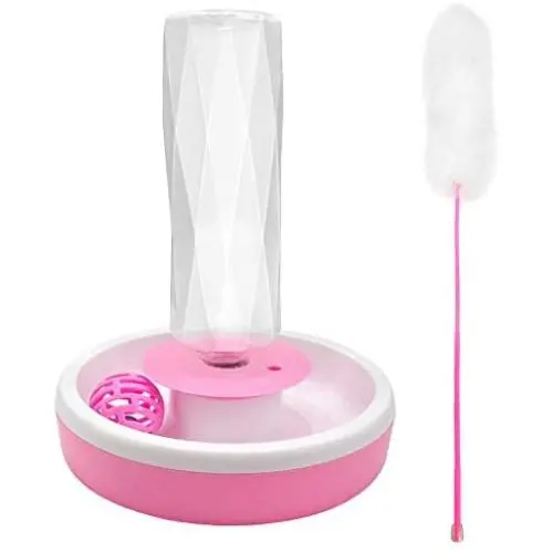 Kuntrona Feather Cat Toys Interactive Cat Ball Toy Automatic Pet Cat Water Bottle Dispenser Removable Cat Drinking Water Feeder Kuntrona Feather Cat Toys Interactive Cat Ball Toy Automatic Pet Cat Water Bottle Dispenser Removable Cat Drinking Water Feeder