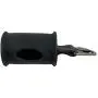 Taco Dog, Poop Bag Carrier Handmade from Thick, Full Grain Leather - Convenient Holder, Storage Pouch for Bags, Walking - Clips to Leash or Collar, Attach, Reload, Dispense - Charcoal Black