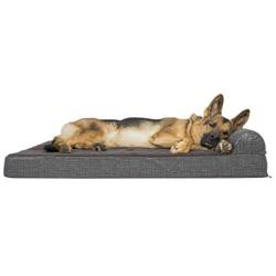 Furhaven Pet - Orthopedic Chaise Lounge, Full-Support Luxury Edition Sofa, Round Plush Calming Ball Dog Bed and More for Dogs and Cats - Multiple Styles, Colors, and Sizes