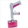 Dog Pooper Scooper with Replaceable Bags/Dispenser Pooper Bags/No Touch/Light Weight to Carry Out/Convenient of Dogs/Durable and Non-Breakable (Blue)… (Pink)