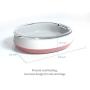 YOYOPET Glass Cat Food Bowl Stress Free Dog Bowl Non Slip Raised Bowls Tilted Elevated Cat Bowl, Wide Cat Dish, Protect Cats Spine, Relieves Whisker Fatigue, Dishwasher Safe