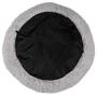 Mind Reader Plush Faux Fur Donut Pet Cuddler, Shaggy Round Comfortable Bed for Dogs, 23'' x 23'', Gray