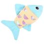 ocijf179 Cat Toy Pet Cat Kitten Plush Cute Fish Doll Catnip Interactive Bite-Resistant Chew Toy - Blue
