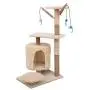 Famgizmo Cat Tree | Sisal Scratching Posts | 90cm Stable Cat Tower with Cat Cave | Cat Kitten Activity Centre | Dangling Toys | Cat Condo | Cat Furniture | Climbing Tower | Beige & Dark Blue Famgizmo Cat Tree | Sisal Scratching Posts | 90cm Stable Cat Tower with Cat Cave | Cat Kitten Activity Centre | Dangling Toys | Cat Condo | Cat Furniture | Climbing Tower | Beige & Dark Blue