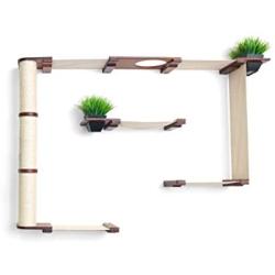 CatastrophiCreations Mini Garden - Multiple Level Cat Hammock and Climbing Activity Center - Wall-Mounted Cat Tree Shelves