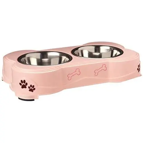 Loving Pets Dolce Diner Dog, 2 Bowl Set, Medium, 1 Quart, Pink Loving Pets Dolce Diner Dog, 2 Bowl Set, Medium, 1 Quart, Pink