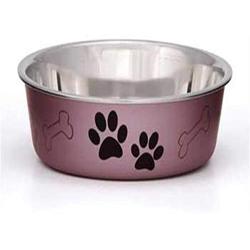 Loving Pets Metallic Bella Bowl, Medium, Grape