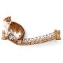 CatastrophiCreations Cat Bridge Wall-Mounted Play and Lounge Toy Cat Tree Tower Alternative for Pets - Natural, One Size