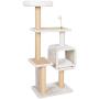 Catry Dynasty, 5 Level Cat Tree with Paper Rope Scratch Post, Condo, and Spring Toy Multiple Sizes