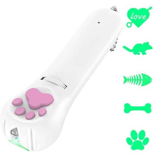 FYNIGO Cat Toys for Indoor Cats,Interactive Cat Toy Teaser Wand,Rechargeable Toys for Cats with 5 Patterns,Latest Safety Pet Toys