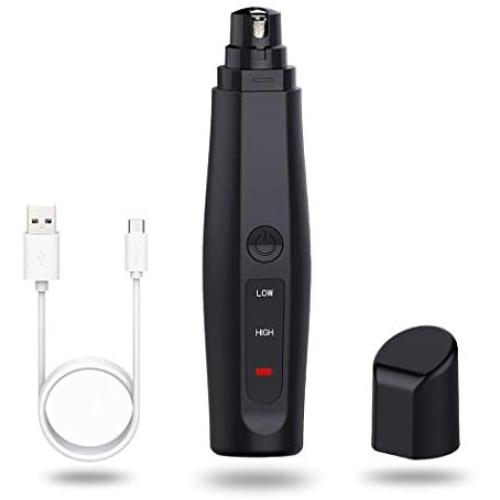 REMTAP pet Nail Grinder, Upgraded 2-Speed Electric Dog Nail Trimmer Clippers, Painless Quiet Rechargeable Grooming & Smoothing Pet Nail Grinder for Small Medium Large Dogs Cats Birds