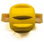 SodaPup ID Gear Dog Toy - Natural Rubber Treat Pocket - Fetch & Dental Chew Toy - Yak Chew Holder - Treat Dispenser - Slow Feeder - Power Chewers - Yellow - Large