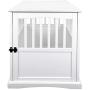 Casual Home Wooden Large Pet Crate, End Table, White