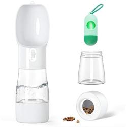 Sukeen Dog Water Bottle for Walking and Food Container 2 in 1, Portable Pet Travel Water Drinking Cup Outdoor Hiking, Travel for Puppy, Cats, and Other Small Animals