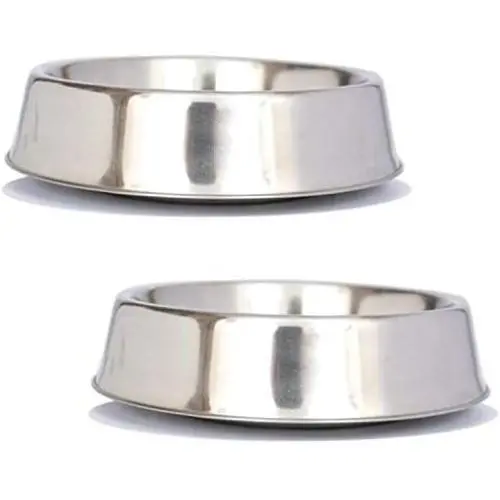 Iconic Pet 8 Cup Anti Ant Stainless Steel Non Skid Pet Bowl for Dog or Cat (2 Pack) Iconic Pet 8 Cup Anti Ant Stainless Steel Non Skid Pet Bowl for Dog or Cat (2 Pack)