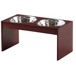 Elegant Home Fashions Ethan Pets Duke Wooden Pet Feeder, 10''