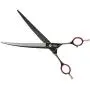 ShearsDirect Japanese 440C Curved Black Titanium Cutting Shears with Red Gem Stone Tension and Double Finger Rest, 8.0-Inch ShearsDirect Japanese 440C Curved Black Titanium Cutting Shears with Red Gem Stone Tension and Double Finger Rest, 8.0-Inch