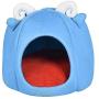 N / A Foldable Pet House Bed Dog Cat Soft Kennel Mat Pad Warm Puppy Cushion Basket Dog Sleeping Bed Bag Pet House Cushion-Gray_L_United States
