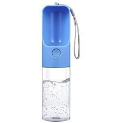 QQAPPU Dog Water Bottle for Walking, Pet Portable Water Dispenser Dogs Outdoor Drinking Bowl Travel Water Cup, 450ml/15.2oz