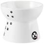 skullant Cat Ceramic Raised Food Bowls,Slanted Elevated Porcelain Feeder,Backflow Prevention,Dishwasher and Microwave Safe…