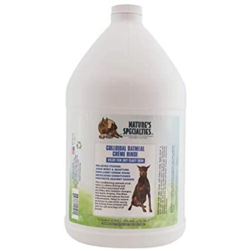Natures Specialties Anti-Itch Medicated Dog Conditioner for Pets, Concentrate 24:1, Made in USA, Colloidal Oatmeal Crème, 1gal