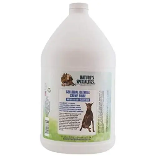 Natures Specialties Anti-Itch Medicated Dog Conditioner for Pets, Concentrate 24:1, Made in USA, Colloidal Oatmeal Crème, 1gal Natures Specialties Anti-Itch Medicated Dog Conditioner for Pets, Concentrate 24:1, Made in USA, Colloidal Oatmeal Crème, 1gal