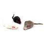 AXEL PETS 20 Furry Mice with Catnip and Rattle Sound Made of Real Rabbit Fur Interactive Catch Play Mouse Toy for Cat, Pack of 20 Mice